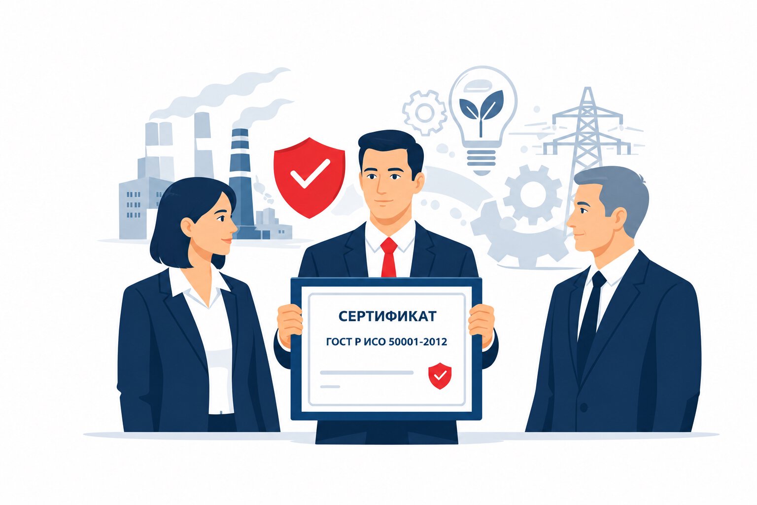 Оформление сертификата ГОСТ Р ИСО 50001-2012 в Алупке и по всему городскому округу Алупка республики Крым